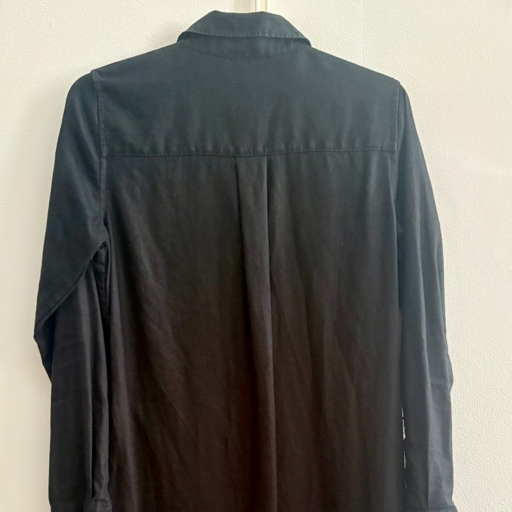 Everlane Black 100% Linen Button Shirt Dress XXS - Picture 5 of 15